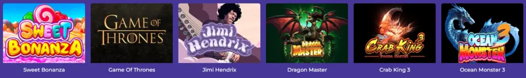 Top Games at Casino Purple